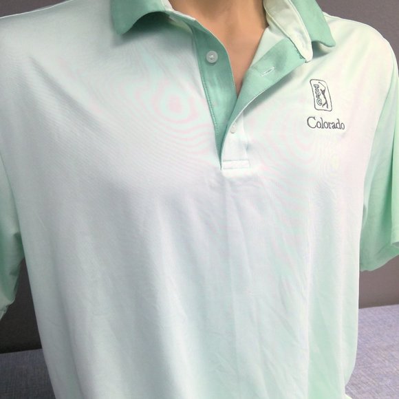 TPC Colorado Golf Polo Shirt Under Armour Green Men's XL - Picture 2 of 9